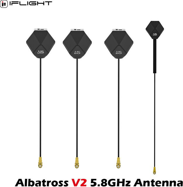 iFlight Albatross V2 5,8 GHz 2,4 dBi Antenne mit UFL oder MMCX Anschluss für FPV Racing Drohnen in Schwarz (LHCP/RHCP) - Bild 1