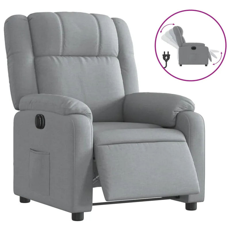 Vidaxl Elektrischer Relax-Sessel aus Stoff in Grau - Bild 6
