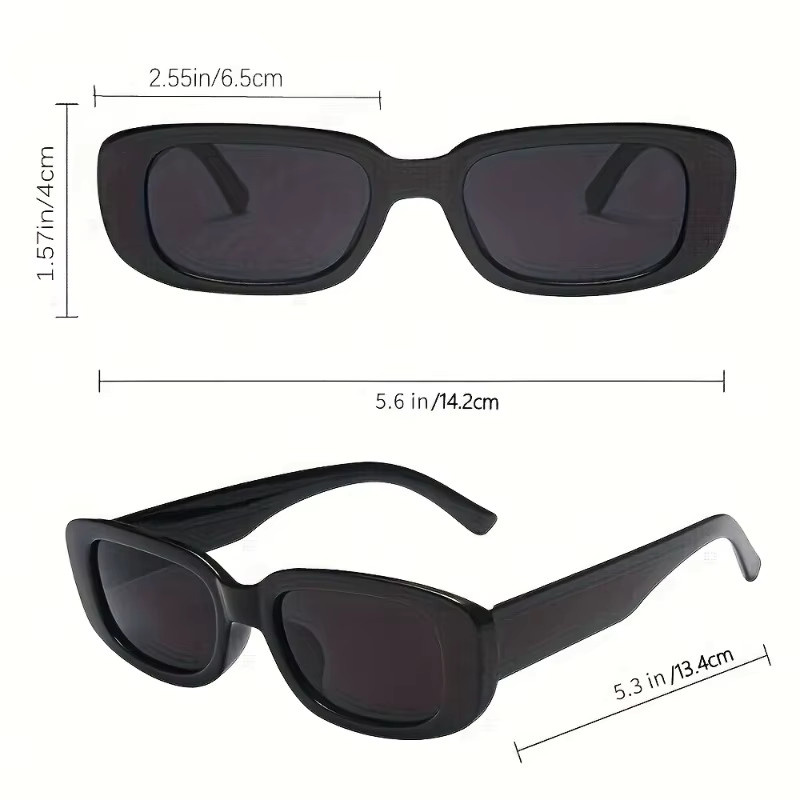 DIXSG Korrektionsbrille, rechteckig, Vollrand, Schwarz, Damen, Kunststoff - Bild 5
