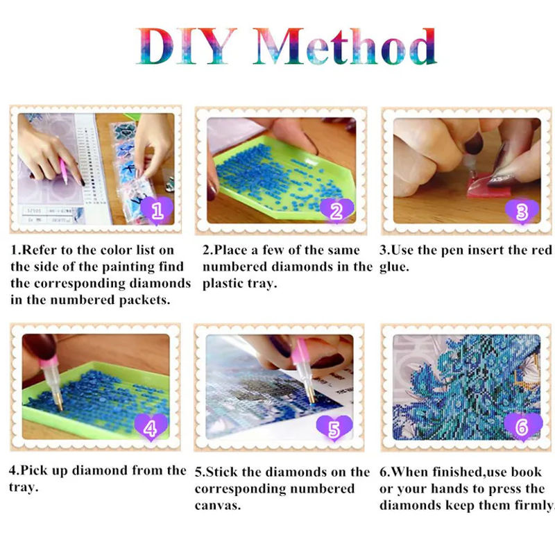 FIYO Diamond Painting Set 5D Landschaft Motiv als DIY Malset mit Kunstharz-Steinen in Mehrfarbig, B/H: 20 x 30 cm - Bild 7