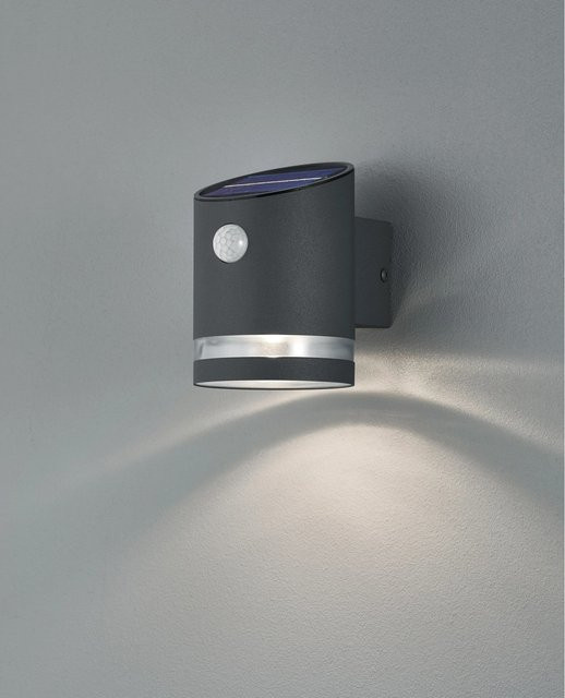 Reality by Trio Salta LED-Außenwandleuchte mit Solarmodul und Bewegungsmelder in Anthrazit - Bild 1