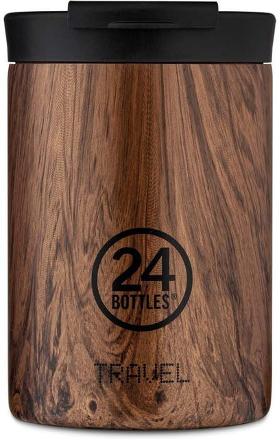 24Bottles Travel Tumbler Wood Sequoia Wood in Braun, 350 ml - Bild 1