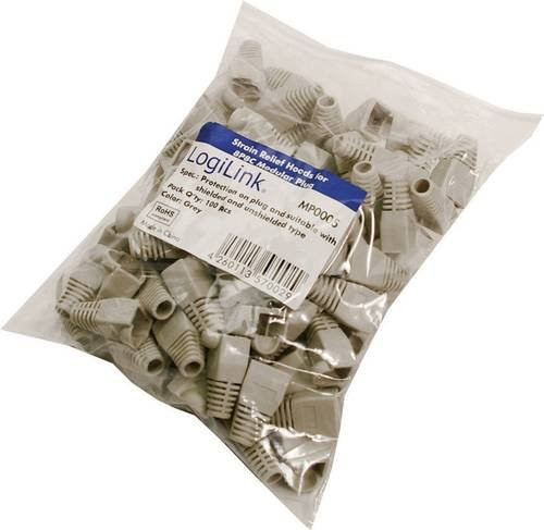 LogiLink Knickschutztülle RJ45 MP0005 Grau 100 Stück - Bild 1