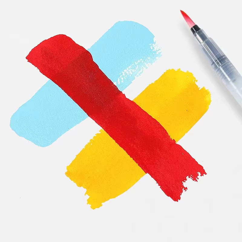 DINGYI STATIONERY Aquarellfarben-Set mit Pinsel, 24 Farben, halbtransparentes Wasserfarbenpigment in Multicolour für Profis - Bild 1