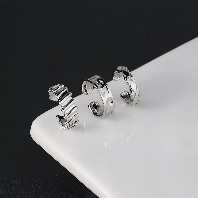 Elviragirl Ohrringe, Metall, Silber, Damen, 3er-Set - Bild 2