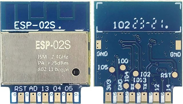 ESP 02S Serieller drahtloser 2,4-G-WLAN-Modul-Transceiver für Smart Home und Industrial IoT mit 1 MB Flash in Blau - Bild 1