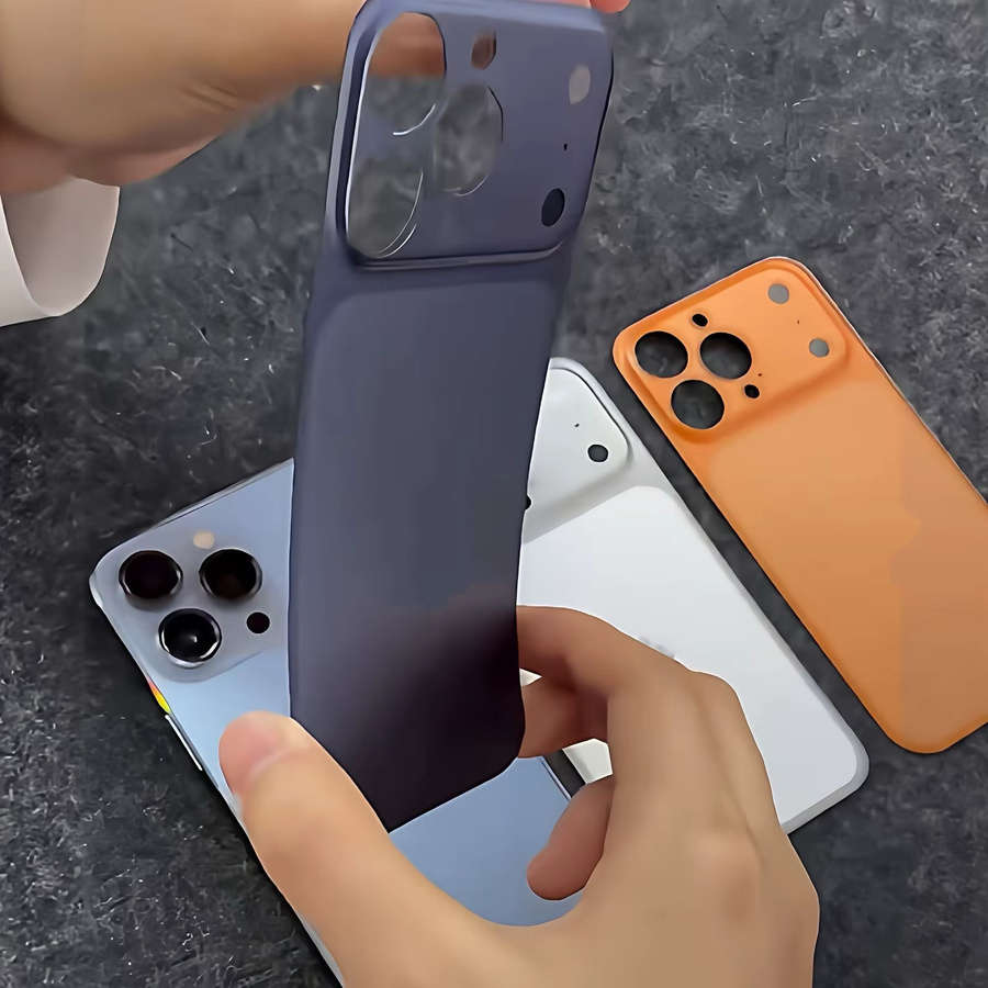 Farbige rückseitige Schutzfolie für Apple iPhone 17 16 15 14 13 Pro Max in Orange - Bild 1