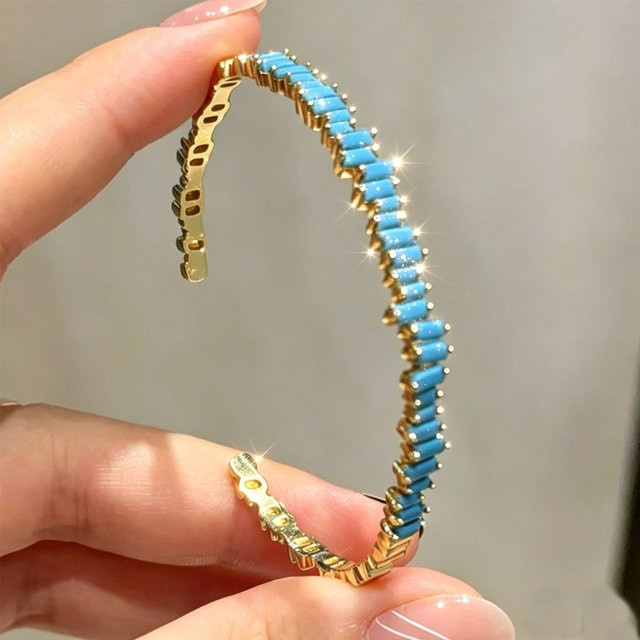 ZAKOL Manschettenarmband, Türkis, Zirkonia, Damen - Bild 1