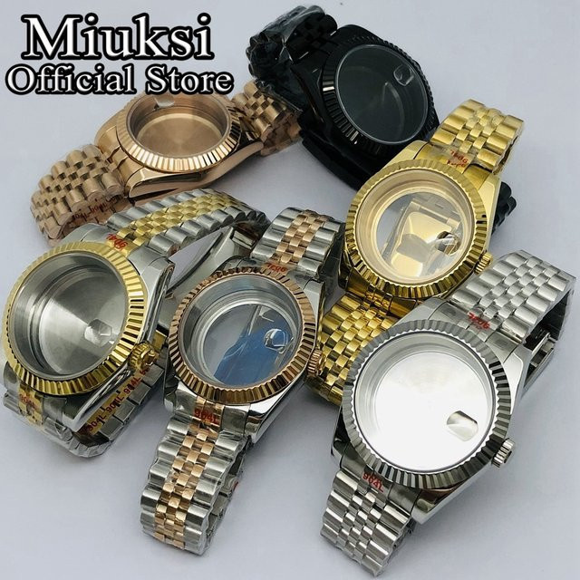 Miuksi Uhrengehäuse Edelstahl, Bicolor, Saphirglas, 36 mm/40 mm, Unisex - Bild 1