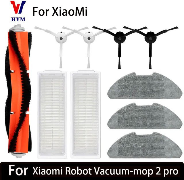 Xiaomi Mi Robot Vacuum-Mop 2 Pro/Lite Zubehör-Set mit HEPA-Filter, Mopptüchern und Seitenbürsten, Multicolor - Bild 1