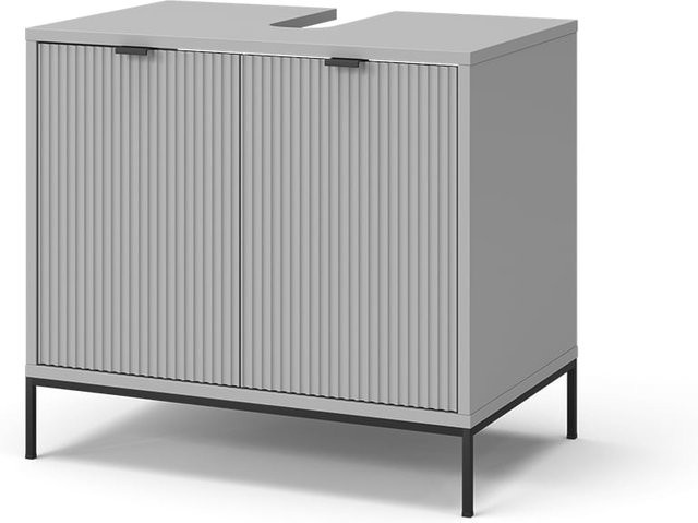 Vicco Waschtischunterschrank Eliza Grau mit 2 Türen und internen Schubladen, B/T/H: 70 x 63 x 63 cm - Bild 1