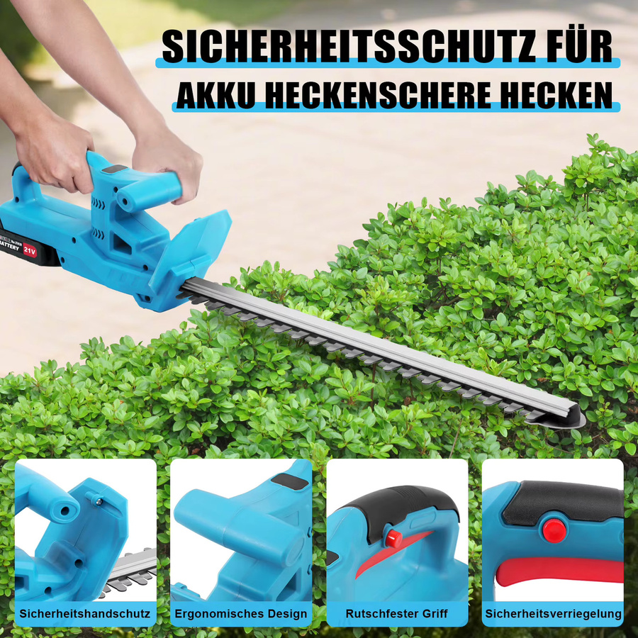Makita LXT Akku-Heckenschere Set in Blau mit 2x 1500mAh Akkus und Ladegerät für Gartenwerkzeug-Anwendungen - Bild 5
