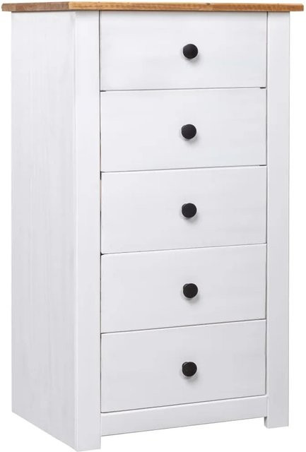 vidaXL Sideboard Panama aus Kiefernholz in Weiß, B/T/H: 46 x 40 x 89 cm - Bild 1