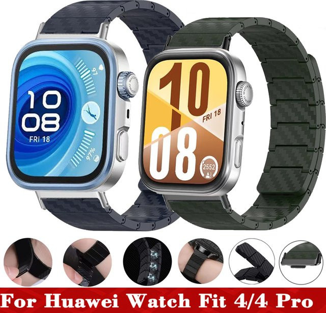 Huawei Uhrenarmband, Carbon Faser, Schwarz, Unisex - Bild 1