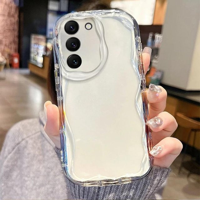 Transparente TPU Wellen Schutzhülle für Samsung Galaxy A54 5G und weitere Modelle - Bild 1