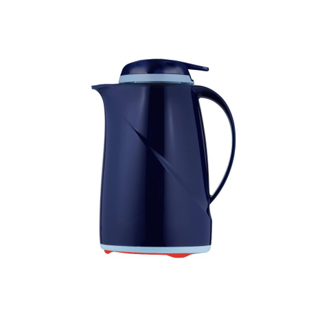 Helios Isolierkanne Wave Push Blau, 0,6 l
