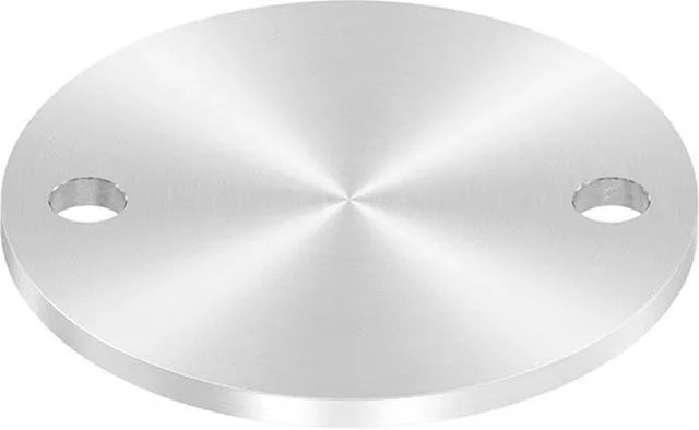 FeNau Ankerplatte aus V2A Edelstahl in Silber, Durchmesser: 12 cm, Dicke: 0,6 cm, mit 2 Bohrungen Á Ø 13 mm - Bild 1