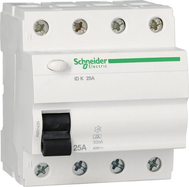 Schneider Electric Fehlerstromschutzschalter RCD 4-polig 25 A in Weiß - Bild 1