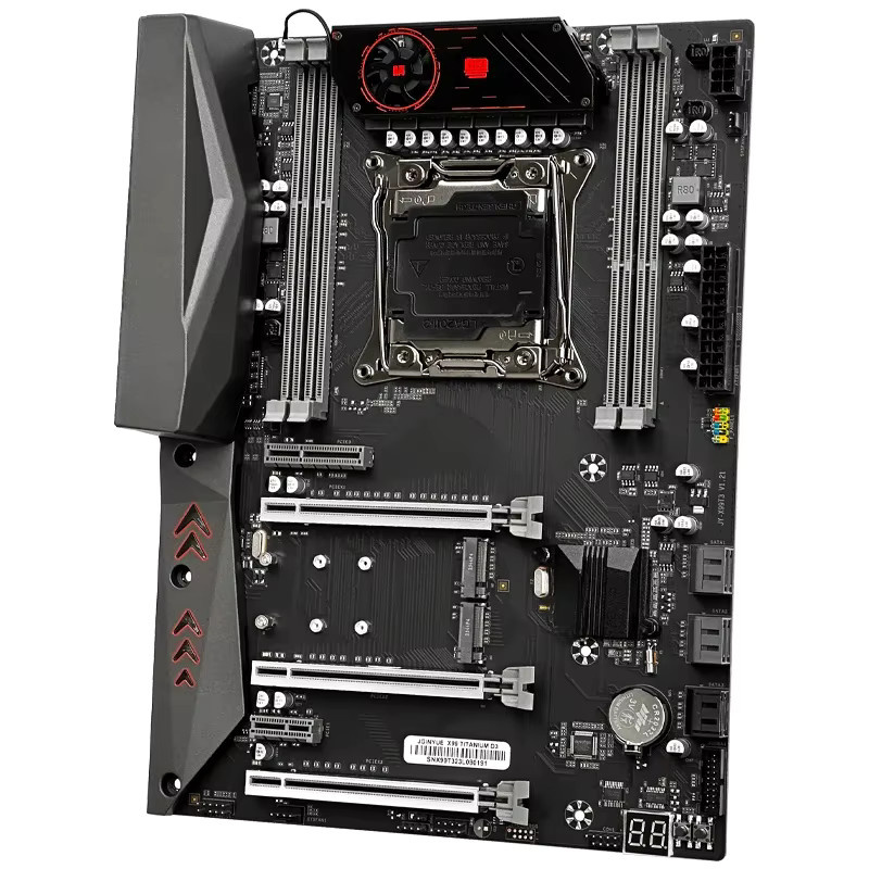 JGINYUE X99 TITANIUM D3 ATX Mainboard für Intel LGA 2011-3 E5 V3 V4 mit DDR3 RAM, M.2 NVMe und USB-C in Schwarz - Bild 6