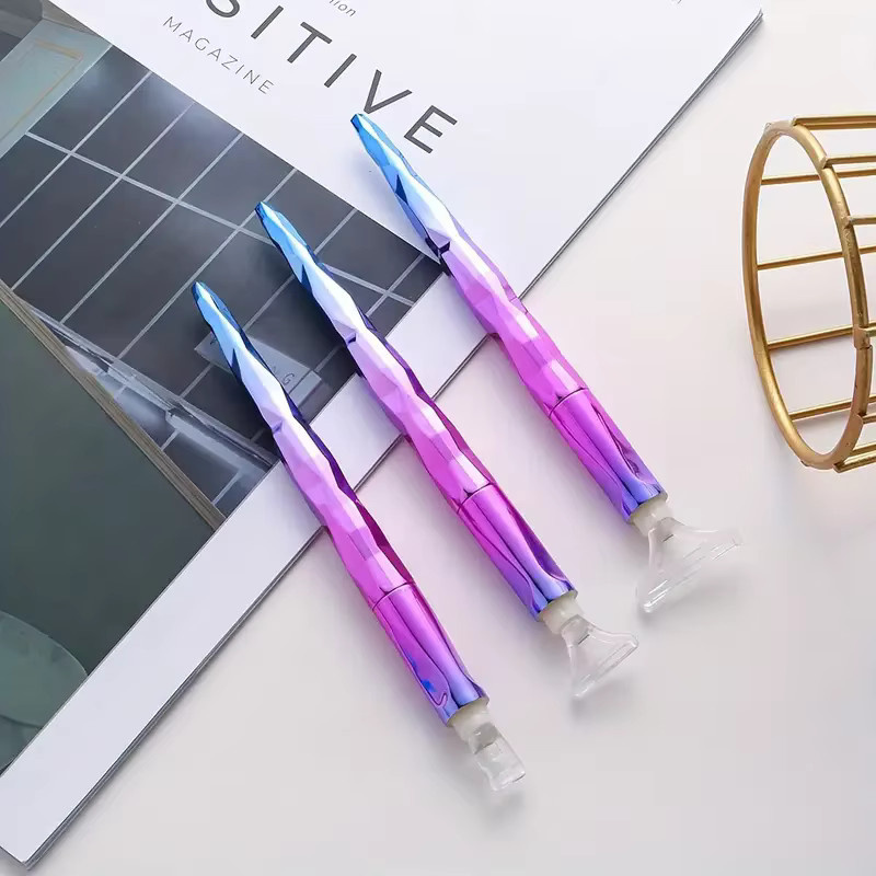 9-teiliges Diamond Painting Werkzeug-Set mit Punktierstift und Kleber-Roller in Multicolour - Bild 2