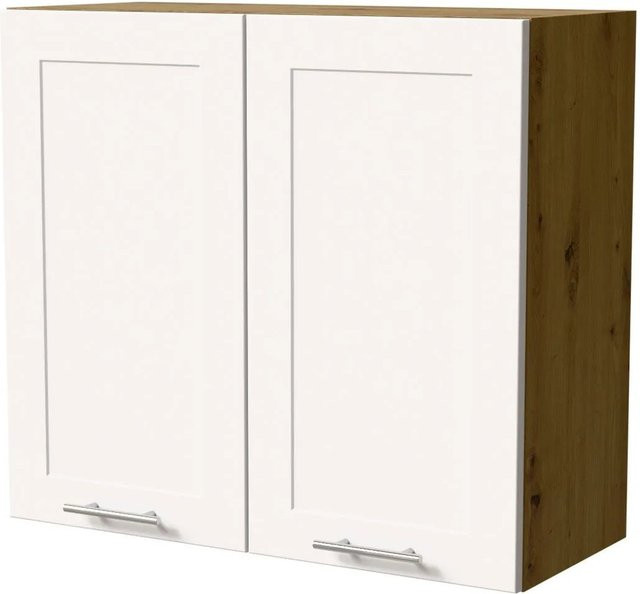 Feldmann-Wohnen Hängeschrank Oslo W3 in Eiche Artisan und Weiß Matt mit Soft-Close-Türen, B/T/H: 80 x 32,5 x 72 cm - Bild 1