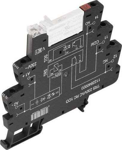 Weidmüller Koppelrelais TRS 230VACRC 1CO C1D2 in Schwarz, 10 Stück - Bild 1