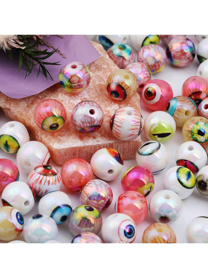 NASSBORO Acryl-Augapfel-Perlen, 16 mm, UV-beschichtet, Unisex - Bild 5