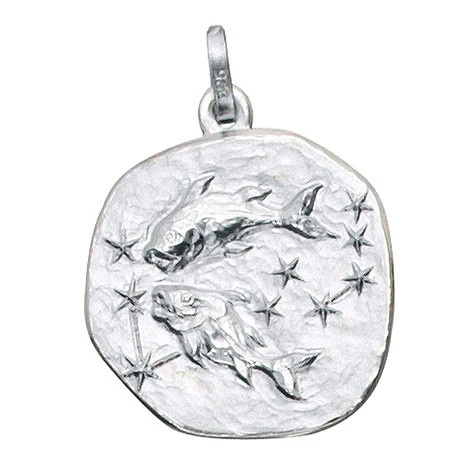 Colfem Anhänger Sternzeichen Fische, 925 Silber, matt, Unisex - Bild 1