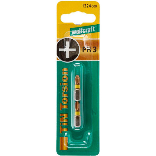 Wolfcraft Torsion-TiN-Bit PH3, 2 Stück, grau - Bild 2