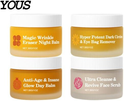 4-teiliges Feuchtigkeitscreme-Set mit Gesichts- und Augencreme, Unisex - Bild 1