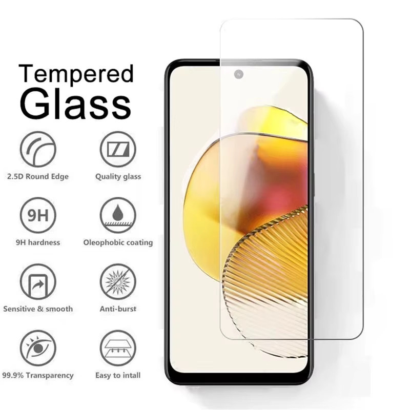 5 Stück Displayschutzfolien aus gehärtetem Glas für Motorola Moto G14 G84 G54 5G Power ThinkPhone Edge 30 2023 Stylus Plus in Transparent - Bild 2