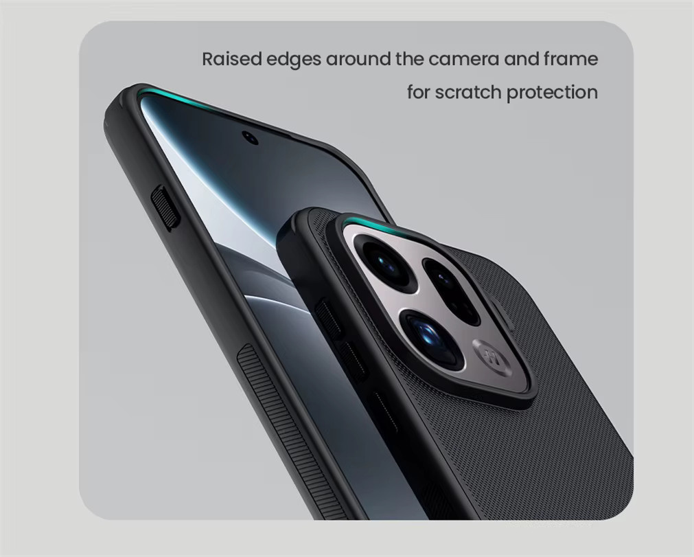 Nillkin Frosted Shield Pro MagSafe Hülle für OPPO Find X9 Pro und OPPO Find X9, magnetische stoßfeste ultradünne Schutzhülle, Schwarz/Transparent - Bild 4