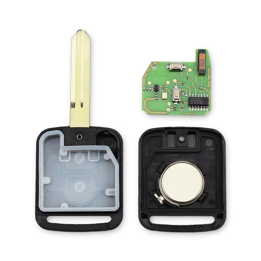 KEYYOU Auto Fernbedienung Schlüssel 433 MHz ID46 für Nissan Elgrand X-TRAIL Qashqai Navara Micra NV200 Schwarz 2 Tasten - Bild 2