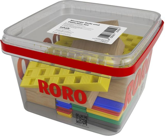 Roro Montagekeile und Plättchen-Set Mix-Eimer in Bunt, 50-teilig - Bild 1