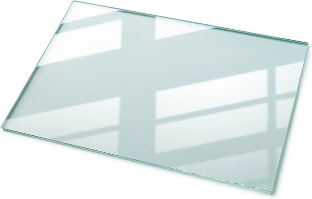 Tulup Tischplatte aus Klarglas, rechteckig, transparent, B/T: 120 x 80 cm - Bild 1