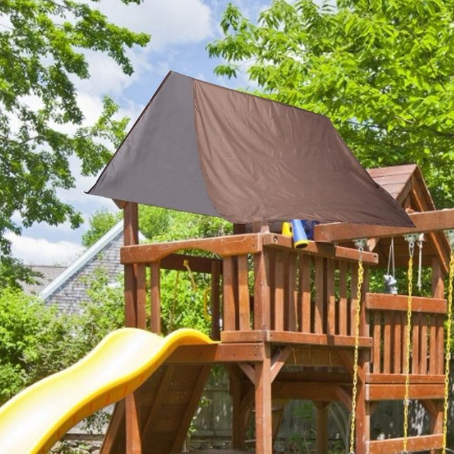 Wasserdichte Ersatzplane mfySpace als Outdoor Schaukelüberdachung und Sonnenschutz aus Polyester in Grau - Bild 1