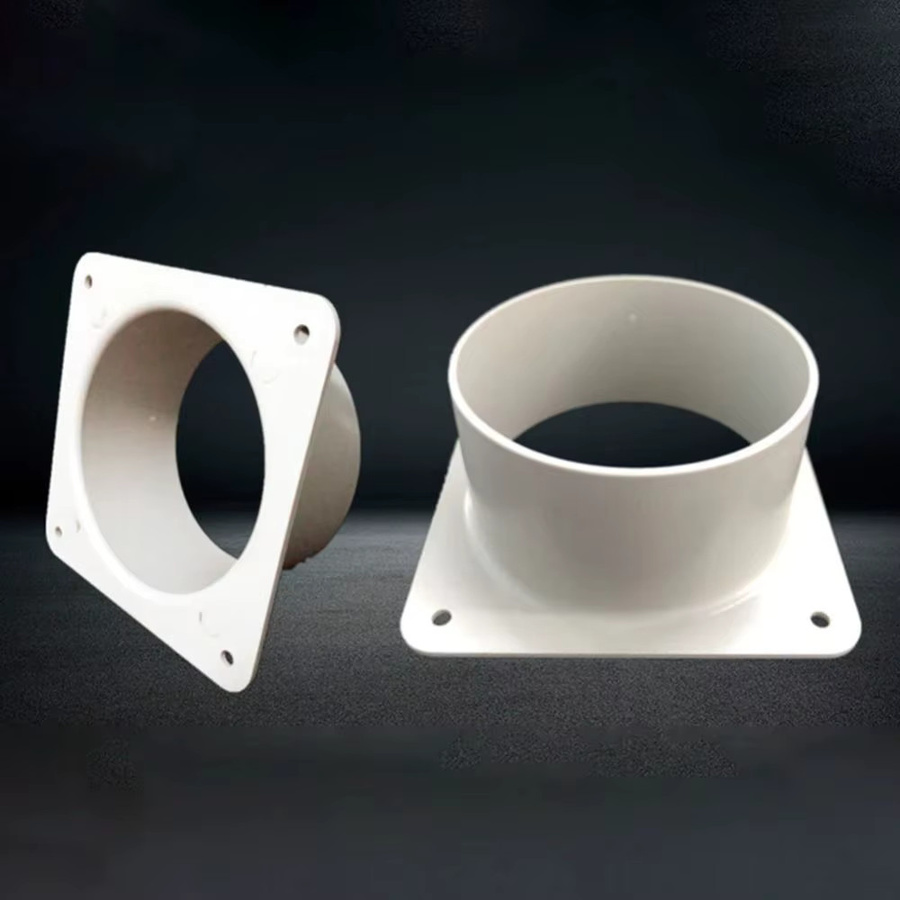 Gerader Entlüftungskanal Verbinder aus Kunststoff in Weiß für die einfache Installation von Luftauslass-Adapter und Flansch-Rohrleitungen - Bild 2