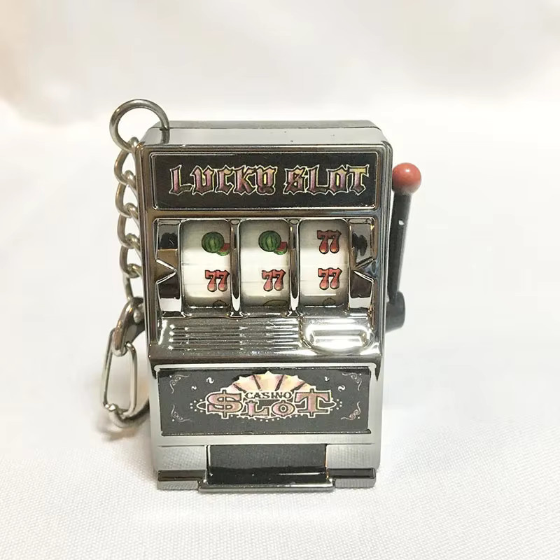 YUMEI Mini-Frucht-Slot-Arcade-Glücks-Jackpot-Mini-Schlüsselanhänger, pädagogisches Retro-Spielzeug, münzbetrieben - Bild 2