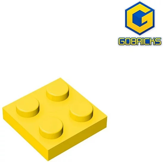 Gobricks GDS-509 Platte 2 x 2, Zubehör, Gelb - Bild 1