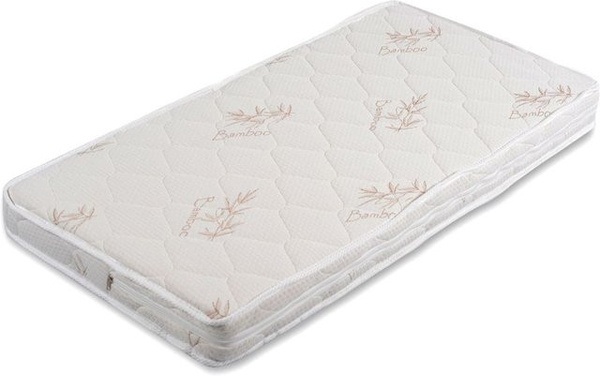 Moni Babybett Matratze Majesty aus Bambus, weiß, B/T/H: 120 x 60 x 12 cm, abnehmbar und antiallergisch