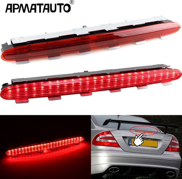 APMATAUTO LED Rücklicht und Bremslicht High Level 3rd Third mit schwarzer Linse für Mercedes Benz CLK W209 C209 A209 (2002–2009) in Schwarz und Rot - Bild 1