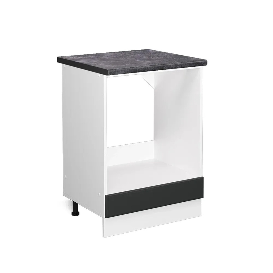 Vicco Herdbauschrank R-Line Landhaus Stil in Anthrazit und Weiß, Breite: 60 cm, Höhe: 81,6 cm, Tiefe: 60 cm - Bild 2