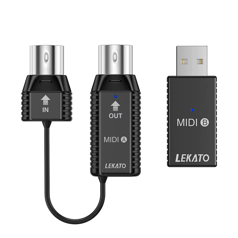 Lekato MS1 Wireless MIDI Adapter für iOS und Mac in Schwarz mit Plug & Play für Keytar, Digitalpiano und EWI - Bild 3