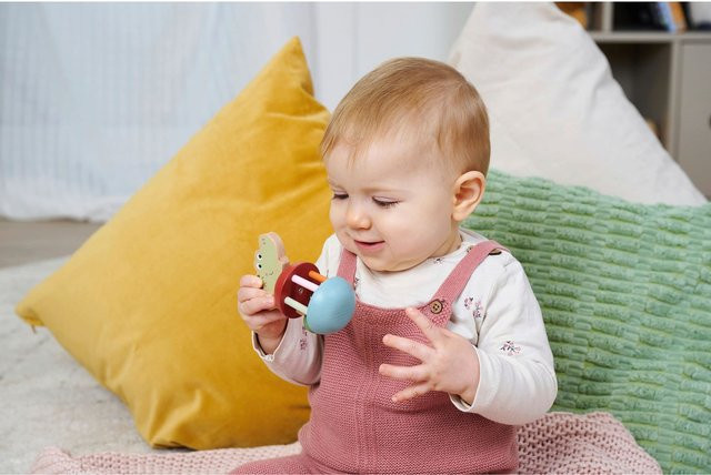 Eichhorn Krokodil Baby Rassel mit Glocke mehrfarbig - Bild 1