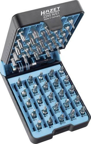 Hazet BitE-Box 2240N/51 Bit-Set 51-teilig mit Schlitz, Kreuzschlitz Phillips, Kreuzschlitz Pozidriv, Tamper Resistant und Innen-Sechskant Profilen - Bild 1