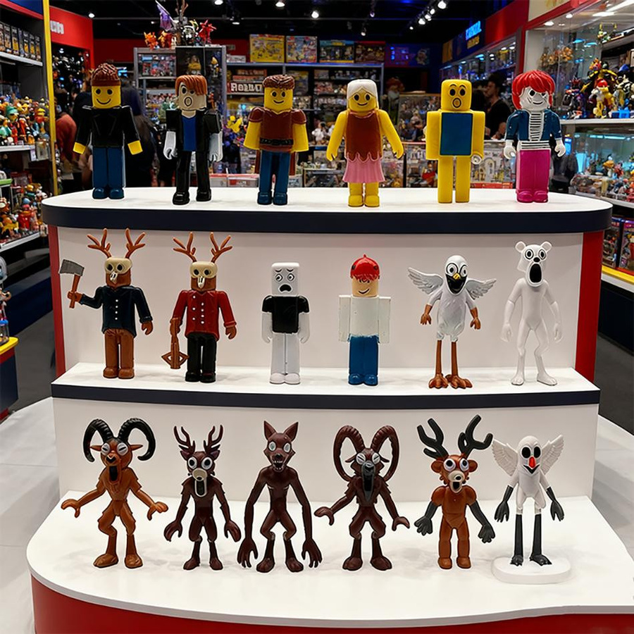 Fashnics 18-teiliges Set Actionfiguren Hirsch Eule Ziege PVC - Bild 3