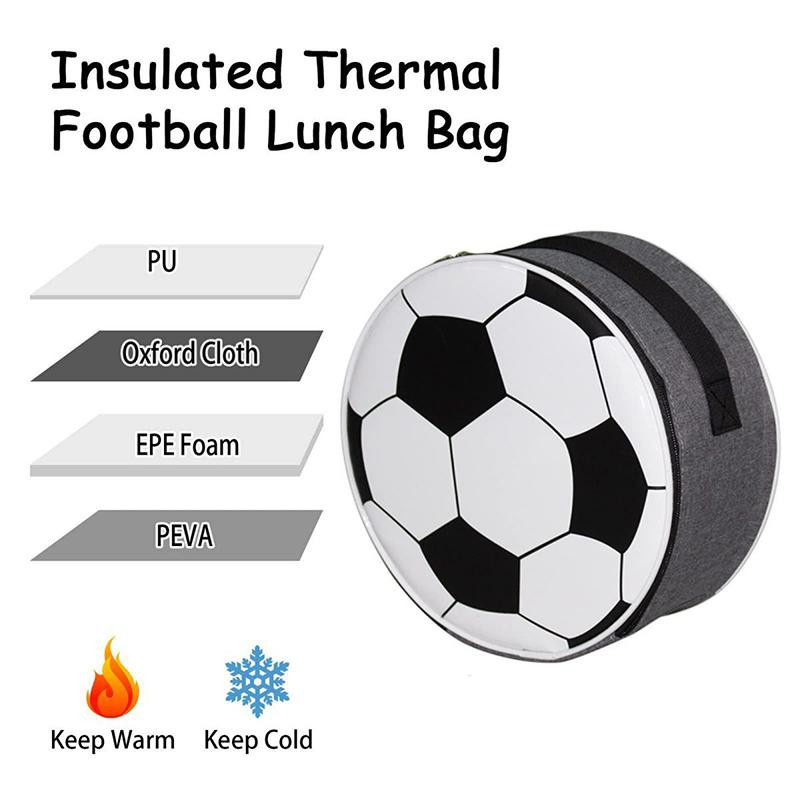 Super Six Multifunktionale Fußball-Isoliertasche als Kühltasche und Lunchtasche aus wasserabweisendem Oxford-Stoff - Bild 5