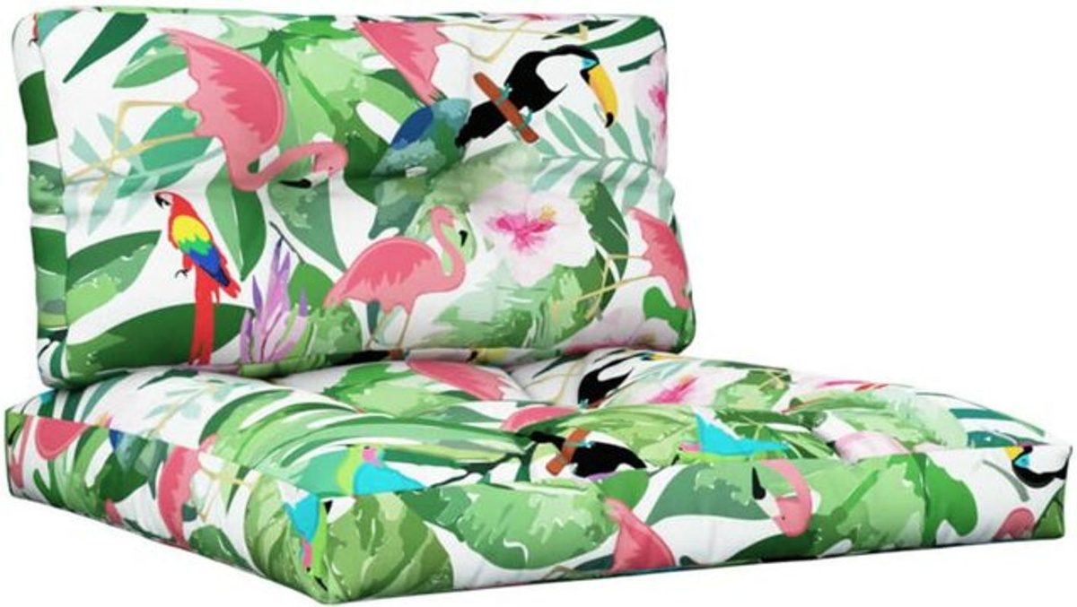 Vidaxl Palettenkissen Set aus Stoff mit Blumenmuster in Bunt - Bild 1