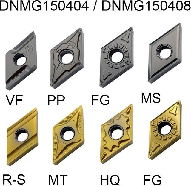 10 Stück ZIMICNC DNMG150404 DNMG150408 Indexierbare 55-Grad-Rhombus-Drehwerkzeugeinsätze aus Metall-Keramik für CNC in Multicolor - Bild 1