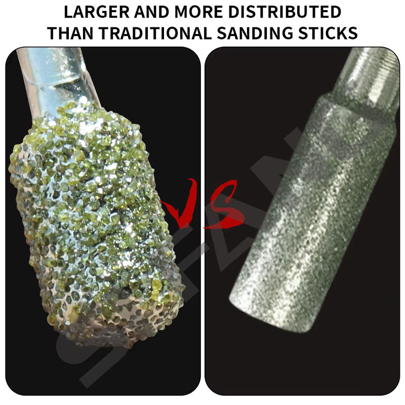 SI FANG Zylindrischer Diamantfräser in Silber mit 3 mm Schaft als Schleifbit zum Gravieren und Schnitzen von Stein und Jade für Dremel-Rotationswerkzeuge - Bild 3